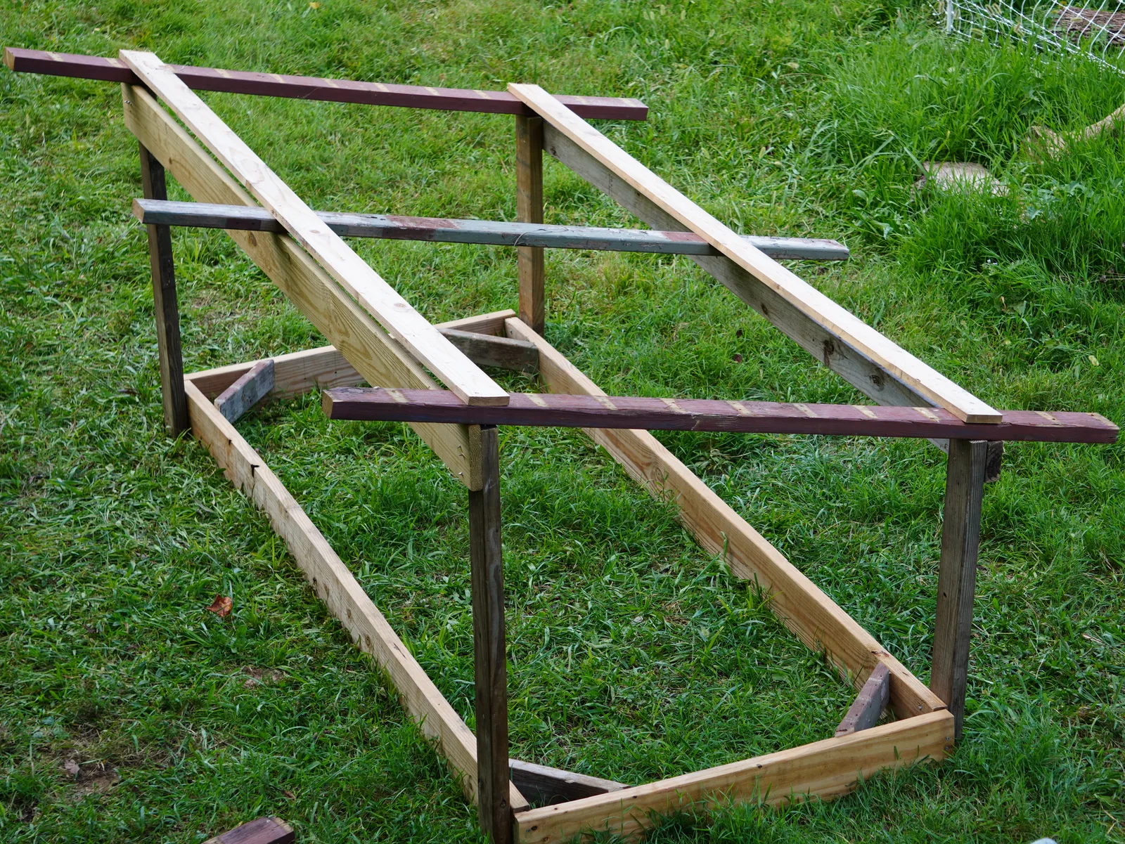 Completing the covered pig shelter